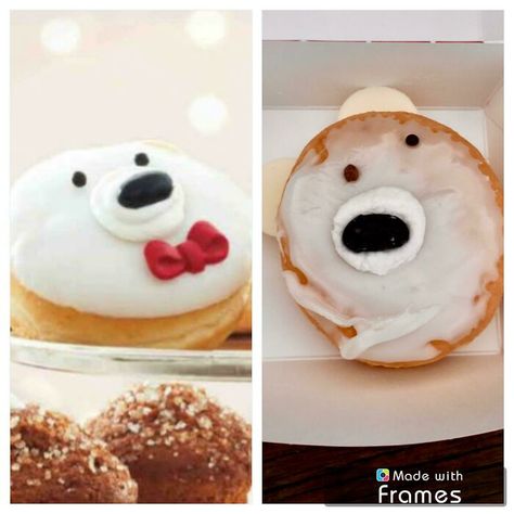 Tim Hortons Special Holiday Polar Bear Dream Donut. Nailed It! Boredpanda Funny, Christmas Pavlova, Kawaii Foods, Pancake Shapes, Christmas Potluck, Cooking Fails, Winter Nail Ideas, Breakfast Sandwich Maker, Food Fails