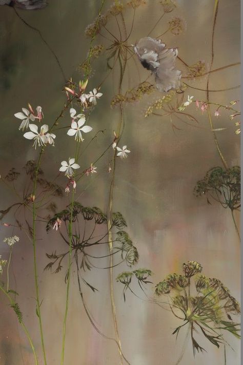 Claire Basler, Chinoiserie Wallpaper, Mural Art, Botanical Illustration, 인테리어 디자인, Botanical Art, Floral Painting, Painting Inspiration, Chinoiserie