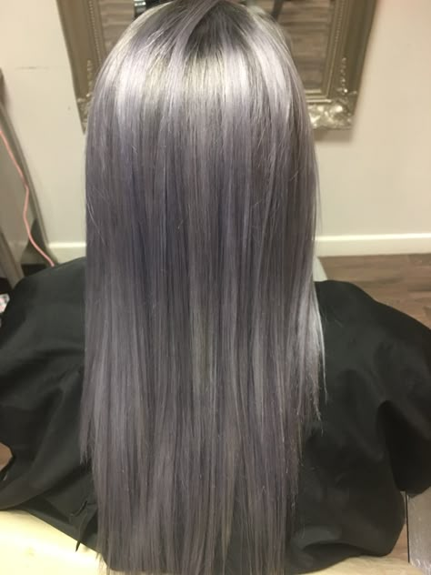 Pinterest: jaeelizabethh Darker Grey Hair, Gray Hair Aesthetic, Dyed Grey Hair, Steel Grey Hair, Grey Hair Aesthetic, Dyed Gray Hair, Grey Blue Hair, Blue Gray Hair, Blue Silver Hair