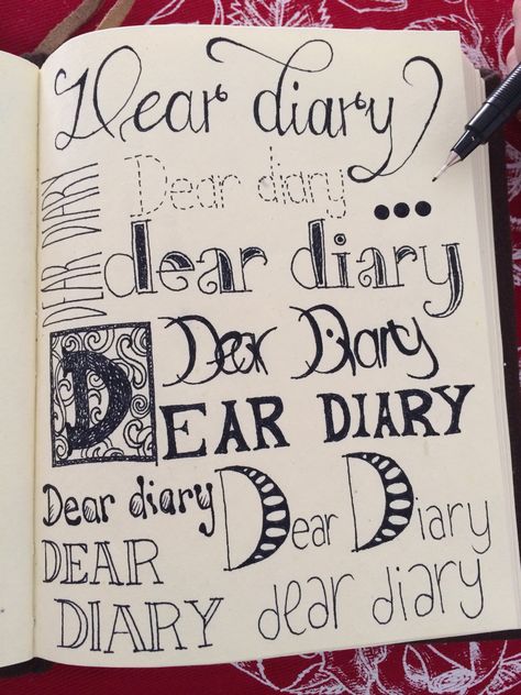 Dear diary fonts Dear Diary Writing, Dear Letter, 2025 Diary, Word Drawings, Dork Diaries, Journal Fonts, Diary Writing, Journal Inspiration Writing, Drawing Pictures