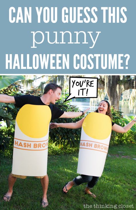 Punny #Hashtag Halloween Costume for Couples: DIY Tutorial — the thinking closet Play On Words Costumes, Pun Halloween Costumes, Easy Diy Couples Costumes, Diy Adult Halloween Costumes, Silhouette Challenge, Pun Costumes, Punny Costumes, Punny Halloween Costumes, Halloween Costume Puns