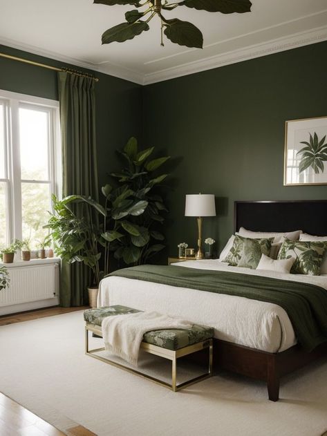 Green Room Ideas Bedroom, Green Room Ideas, Green Bedroom Walls, Green Bedroom Design, Green Bedroom Decor, Bed Design Ideas, Green Bedroom Ideas, Bedroom 2024, Sage Green Bedroom