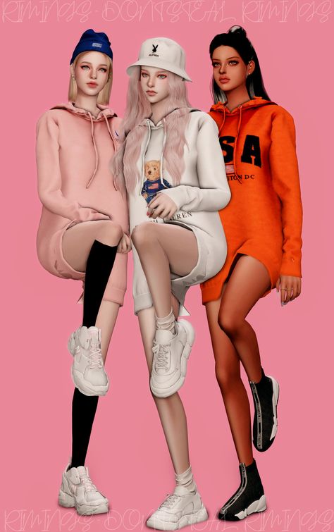 Hoodie Dress Outfit, Polo Ralph Lauren Hoodie, David Sims, Shirt Dress Outfit, Ralph Lauren Hoodie, Sims 4 Ideas, Handmade Paper Crafts, Sims 4 Mods Clothes, Sims 1