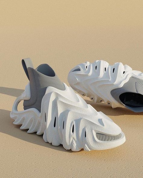 Concept Sneakers, Sneakers Sketch, Drukarka 3d, Foams Shoes, Futuristic Shoes, Shoe Design Sketches, Shoe Design, Futuristic Fashion, Shoe Inspiration