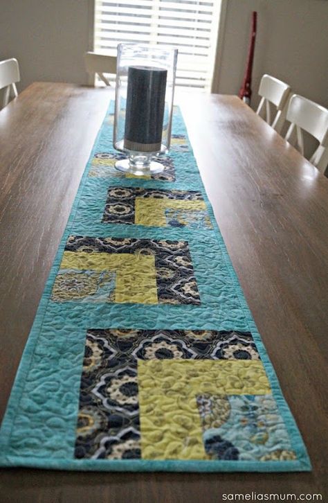 Block Table Runner Pattern, Simple Quilt Tutorial, Log Cottage Table Runner, Quilt As You Go Table Runners Patterns Free, Quilt Runners Table, Easy Table Runners Patterns Free, Quilted Table Cloths Free Pattern, Log Cabin Table Runner Free Pattern, Spring Table Runner Pattern Free