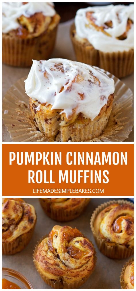 Orange Sweet Rolls, Pecan Cinnamon Rolls, Life Made Simple, Rolls Homemade, Cinnamon Roll Muffins, Pumpkin Cinnamon Rolls, Pumpkin Recipes Dessert, Pumpkin Butter, Cinnamon Rolls Homemade