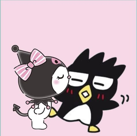 Kuromi And Batzmaru Matching Pfp, Kuromi And Badtz Maru Tattoo, Badtz Maru And Kuromi Wallpaper, Kuromi And Her Boyfriend, Batzmaru And Kuromi, Kuromi Badtz Maru Pfp, Batz Maru And Kuromi, Kuromi And Batzmaru, Kuromi And Badtz Maru