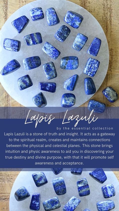 Lapis Lazuli Meaning, Crystal Healing Properties, Crystal Healing Chart, Tumbled Crystals, Crystal Guide, Lapis Lazuli Crystal, Crystals Healing Properties, Spiritual Crystals, Crystal Therapy