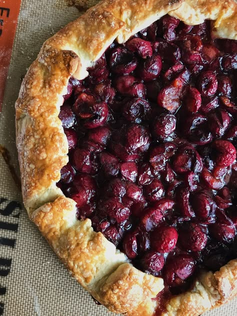 Cherry Crostata, Galette Recipes, Cherry Galette, Crostata Recipe, 2023 Food, Galette Recipe, Cherry Desserts, Berry Pie, Frozen Cherries