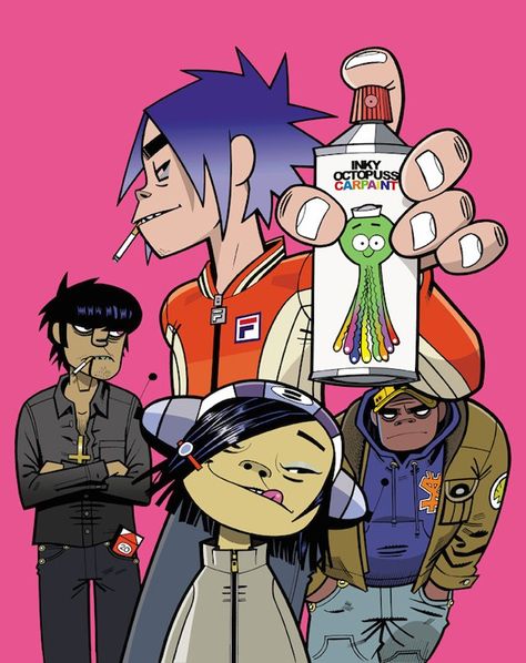 Cómo Gorillaz convirtió la crisis global en una obra maestra del pop británico - Noisey Russel Gorillaz, Gorillaz Demon Days, Jamie Hewlett Art, Gorillaz Fan Art, Demon Days, Monkeys Band, Gorillaz Art, Jamie Hewlett, Gorillaz