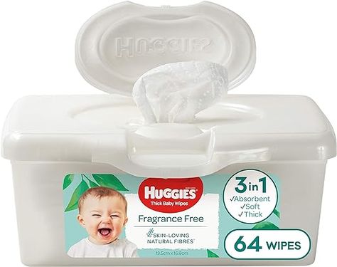 Huggies Refillable Baby Wipes Tub 64 Count Wet Wipe, Baby Wipes, Free Baby Stuff, Natural Fibers, Fragrance Free Products, Parenting, Pure Products