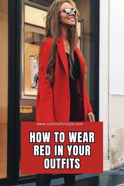 Unlock the secrets of wearing red with finesse in our ultimate guide. From casual chic elegance, learn how to wear red in your outfits. Red Leather Gloves Outfit, How To Style A Red Blazer, What To Wear With Red Shoes, Red Old Money Outfits, How To Wear Red Pants, Red Coat Outfit Winter Classy, Red Coat Aesthetic, Red Wool Coat Outfit, Red Blazer Outfit Casual