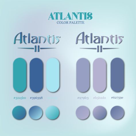 Atlantis Color Palette, Atlantis, Color Palette, Color