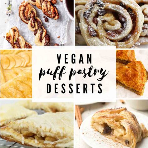 Vegan Puff Pastry Recipes Desserts, Desserts With Puff Pastry, Pastry Dough Desserts, Puff Pastry Dessert Recipes, Pastry Dessert Recipes, Sweet Puff Pastry Recipes, Vegan Puff Pastry, Puff Pastry Treats, Puff Pastry Dessert