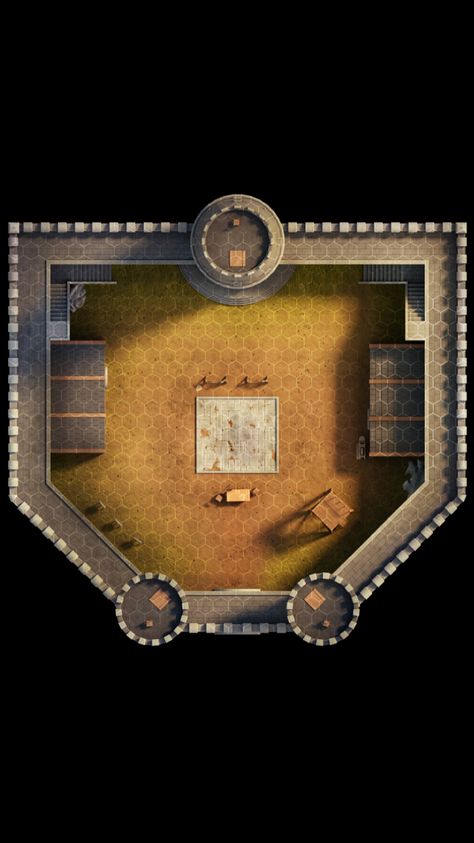 Keep training & punishment area Training Area Fantasy Art, Dungeon Map, Castle Fortress, Dnd World, Building Map, Dnd World Map, Map Ideas, Rpg Map, Fantasy Maps