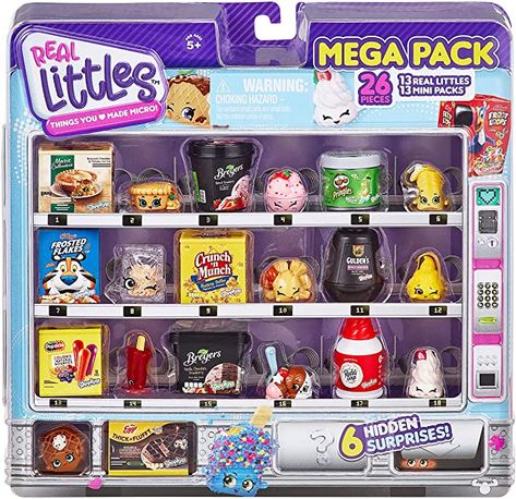 Amazon.com: Shopkins Real Littles Mega Pack | 13 Real Littles Plus 13 Real Branded Mini Packs (26 Total Pieces). Style May Vary: Toys & Games Real Littles, Shopkins Toys, Mini Brands, Moose Toys, Blind Bags, Mini Things, Vending Machine, Cute Toys, Toys For Girls