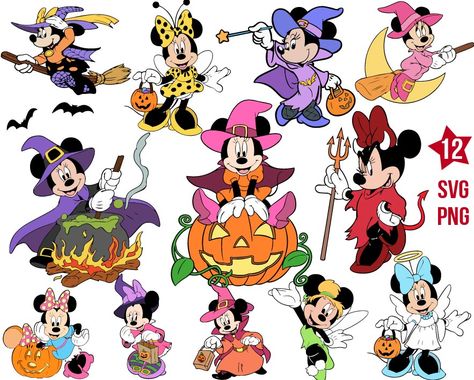 Minnie Mouse Halloween Costume, Disney Halloween Svg, Mickey Svg, Pumpkin Vector, Minnie Mouse Halloween, Sarcasm Shirts, Mickey Halloween, Svg Disney, Spooky Designs