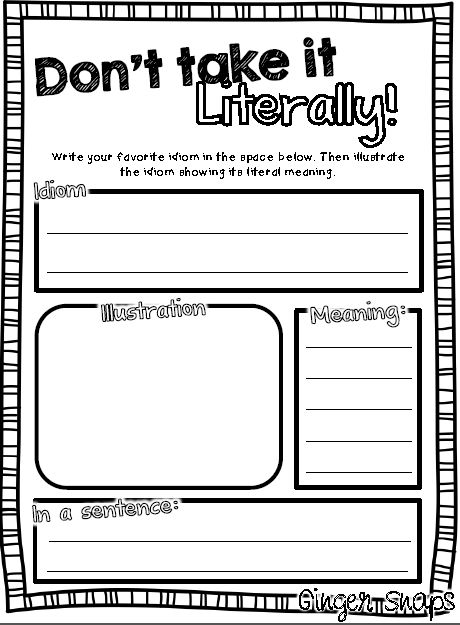 Ginger Snaps: Idioms and Behavioral Animal Adaptations - repinned by @PediaStaff – Please Visit  ht.ly/63sNt for all our ped therapy, school & special ed pins Teaching Idioms, Treats For Teachers, Literacy Groups, Education Post, Animal Adaptations, 4th Grade Writing, Third Grade Reading, Literary Devices, 5th Grade Reading