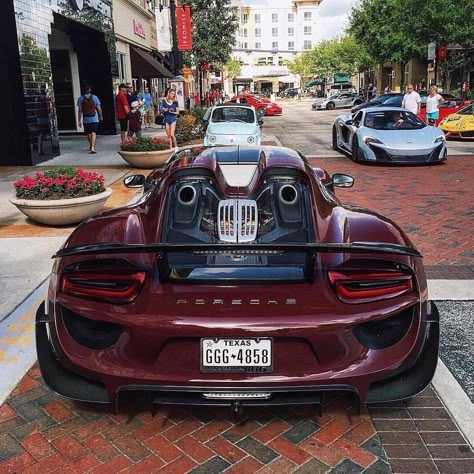 Porsche 918 Spyder, The Road, The Back, Porsche, Sports Car, Road, Cars, Sports, Red