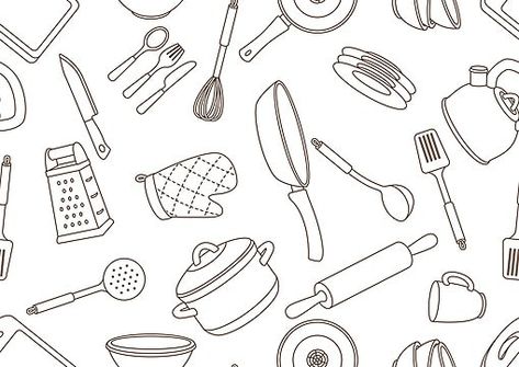 business,bowl,equipment,pin,backsword,appliance,cup,cook,knife,ladle,whisk,kitchen,cooking,and,food,vector,utensils,cookery,pattern,gourmet,rolling,potholder,brush,cuisine,accessory,restaurant,household,colander,background,seamless,spatula,pot,ignateva,tool,kitchenware,menu,ornament,saucepan,pan,meal,tools,dishware,dinner,home,skimmer,spoon,fork,plate,utensil,for,wrapper,domestic,with,skillet,eat,kettle,grater Kitchen Tools Wallpaper, Dinner Home, Food Vector, Automotive Illustration, Logo Cloud, Black And White Tree, Illustration Ideas, Business Card Branding, Halloween Icons