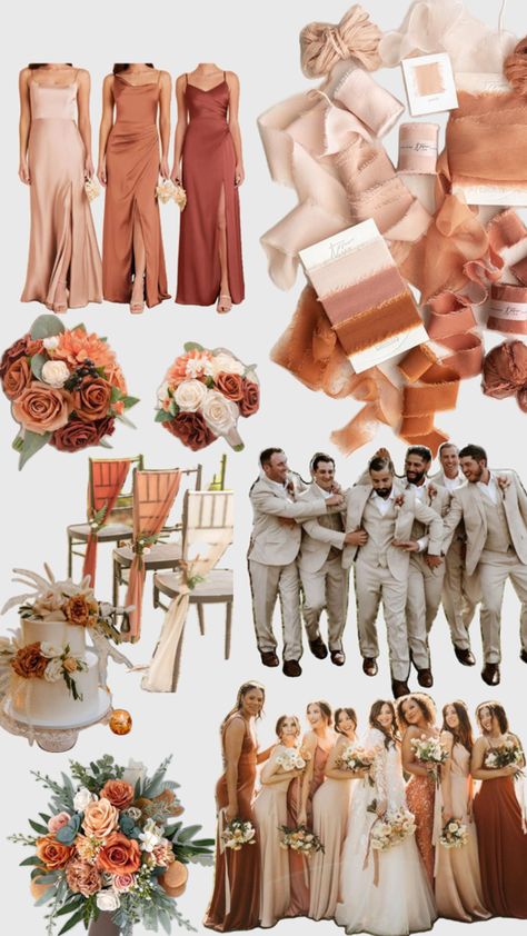 Sienna Color Wedding, Terracota And Champagne Wedding, Sienna Color, Soft Makeup Looks, Cinnamon Color, Color Wedding, Soft Makeup, Champagne Wedding, Wedding Dinner