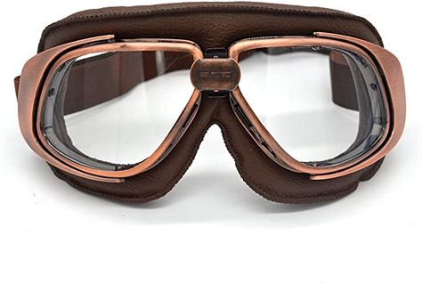 Amazon.com: evomosa Motorcycle Goggles Vintage Pilot Style Cruiser Scooter Goggle Outdoor Sand Goggles Bike Racer Cruiser Touring Eyewear for Half Helmet : Automotive Motorcycle Cruiser, Vintage Pilot, Pilot Style, Motorcycle Goggles, Half Helmets, Sports Glasses, Motorcycle Helmet, Vintage Motorcycles, Sell On Amazon