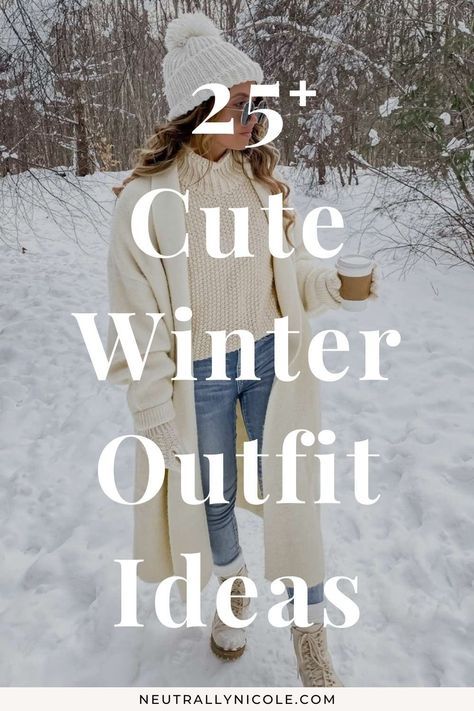 Feeling stylish and warm has never been easier! Check out my go-to collection of 60+ casual winter outfits that are on repeat in my wardrobe. From chunky knits to versatile layers, I've got all the outfit inspiration you need to stay cozy and fashionable this season. | winter outfit ideas | winter fashion | winter fashion trend | winter style | cozy style | comfy outfit | casual outfit | chic outfit | chic style | cold weather outfit | snow outfit | winter outfits cold | winter outfits Womens Cozy Winter Outfits, Winter Fashion Ideas For Women, Women’s Snow Outfit, Christmas Lights Outfit Ideas Winter, Casual Snow Outfits For Women, Winteroutfits Streetstyle 2024, Cute Winter Accessories, Vermont Winter Outfit, Poconos Outfit Winter