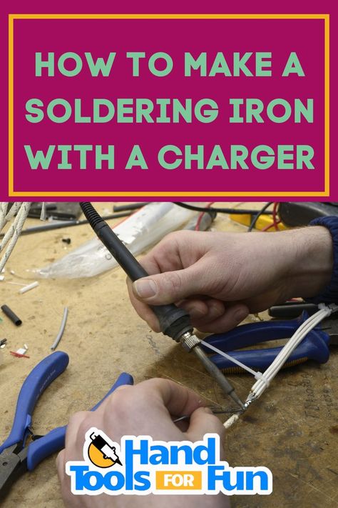 "Did you know that you can make a soldering iron with a charger? If this sounds like something you are interested in doing, then you should read this article by Hand Tools For Fun. Making your… Diy Soldering Iron, Burn Wood, Soldering Irons, Soldering Tools, Soldering Iron, Learn Something New, Soldering, Make Art, Sounds Like