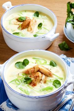 Kohlrabi Soup, Plats Healthy, Wonton Recipes, Quick And Easy Soup, Bakery Ideas, Smoothie Detox, Creamy Soup, Easy Soups, Easy Soup Recipes