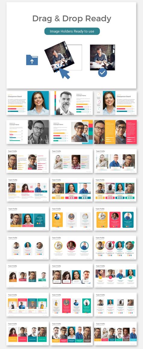 Team Profile PowerPoint Presentation Template PowerPoint Template Team Profile Design, Team Slide Design, Team Presentation Design, Team Page Web Design, Our Team Page Design, Powerpoint Website, Powerpoint Presentation Ideas, Document Layout, Presentation Folder Design