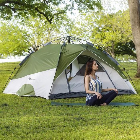 Roomy 4 Person Tent: With the unfolding size of 240*210*125cm (94.5*82.6*49.2in), the tent is spacious for 4 adults. Weigh only 4.9kg (10.8lb), it can be stored in to the 83*18*18cm (32.7*7.1*7.1in) carry bag. Super easy to carry it everywhere.
$99.99 Ultralight Tent, Instant Tent, 4 Person Tent, Portable Tent, Waterproof Tent, Family Tent Camping, Hiking Tent, Dome Tent, Easy Camping