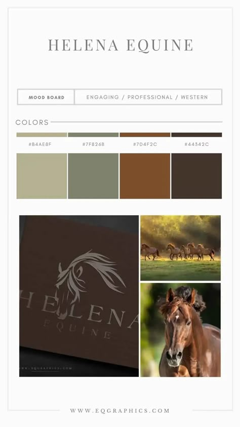 Equine Therapy Logo, Ranch Branding Design, Equestrian Color Palette, Vintage Equestrian Aesthetic, Equestrian Branding, Western Logo Design, Horse Branding, Equine Logo Design, Earthy Logo Design