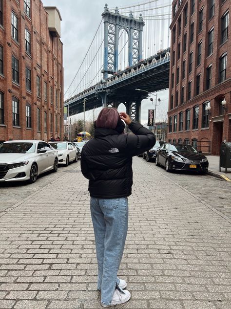 Aesthetic, dumbo, brooklyn, New York City Dumbo Photoshoot Brooklyn, Dumbo Pictures Nyc, Elegant Winter Outfits, Winter Outfits Black Women, Winter Going Out Outfits, New York Winter Outfit, 10 Winter Outfits, Winter Outfits Blackgirl, Winter Outfits Korean