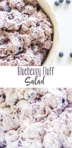 Blueberries. Check. Marshmallow. Check. Summertime. Check. This Blueberry Fluff Salad is the perfect sweet side dish addition to any BBQ or Cook Out! Hey, it’s summer, we’re feeling festive and this fluffy blueberry salad is a true crowd-pleaser and will bring loads of smiles and requests for the recipe.  #BlueberryWeek Fluffy Salad Recipes, Summer Blueberry Salad, Blueberry Fluff Salad Recipes, Blueberry Side Dish, Blueberry Fluff Dessert Cool Whip, Blueberry Fluff Dessert, Fluffy Salads Cool Whip, Sweet Side Dishes, Marshmallow Fluff Salad