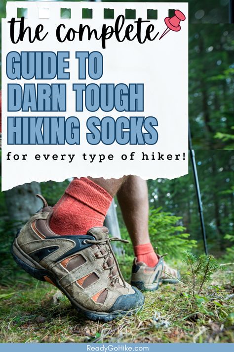 Close up picture of hiker wearing hiking socks and boots with text overlay The Complete Guide to Darn Tough Hiking Socks for Every Type of Hiker Hiking Socks Womens, Darn Tough Socks, Hiking Day Pack, Best Sleeping Bag, Best Hiking Backpacks, Hiking Summer, Best Hiking Boots, Hiking Adventures, Socks Womens