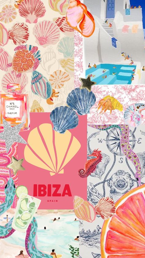 Ibiza #art #wallpaper #summer Summer Shuffles, Ibiza Art, Cute Backrounds, Beachy Room Decor, Wallpaper Summer, Beachy Room, Cute Summer Wallpapers, Plain Wallpaper, Botanical Drawings