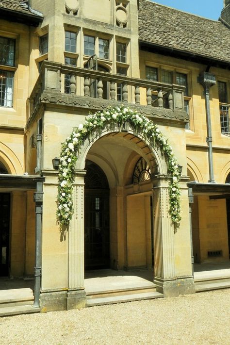 Archway of flowers @ coombe lodge Coombe Lodge, Fiesta Flowers, Uk Party, Uk Parties, Floral Installations, Reception Inspiration, Wedding Reception Inspiration, Lodge Style, Floral Arch