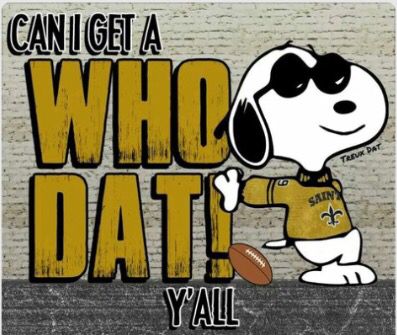 Snoopy loves the Saints! New Orleans Saints Logo, Nfl Saints, Lsu Tigers Football, New Orleans Saints Football, Saints Days, Hoda Kotb, Saints Football, Best Football Team, Who Dat