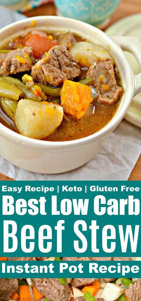 Low Carb Beef Stew Instant Pot, Low Carb Stew Recipes, Low Carb Beef Stew Meat Recipes, Stew Meat Recipes Crock Pot Low Carb, Low Carb Turnip Recipes, Beef Stew With Green Beans, Low Carb Beef Stew Crockpot, Low Carb Stew, Frugal Dinners