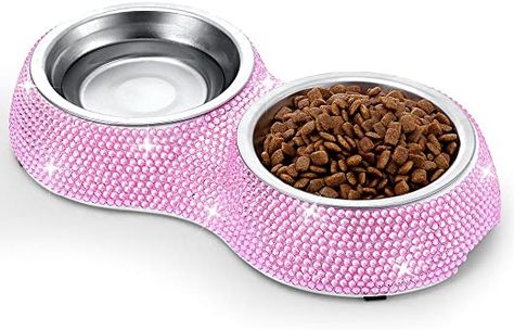 Bling Rhinestones, Pet Bowls, Small Dog, Cats Dogs, Dogs Cats, Dog Bowls, Pet, Stainless Steel, Dogs