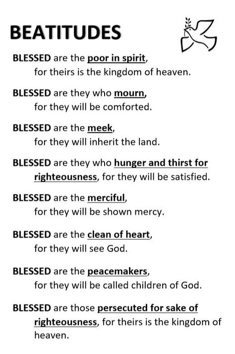 Beattitudes Free Printable, The Beatitudes Printable, Beatitudes Activities, Catholic Prayers For Kids, Beatitudes Printable, Be Attitudes, Beatitudes For Kids, The Beatitudes, The 50 States