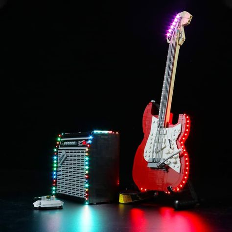 Electronics Components, Lego Models, Fender Stratocaster, Lego Sets, Night Time, Electronic Components, Lego, Led Lights, Led