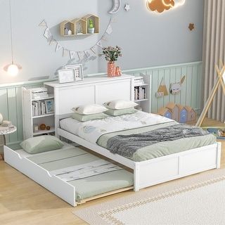 Storage Platform Bed, Full Size Platform Bed, Wood Platform Bed Frame, Pull Out Shelves, Full Platform Bed, Full Size Bed Frame, Storage Platform, Bookcase Headboard, Solid Wood Platform Bed