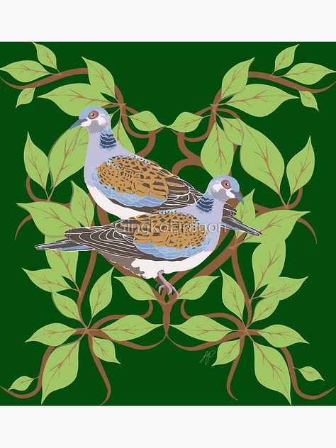 "12 Days of Christmas: Two Turtle Doves" Poster for Sale by GingkoDragon | Redbubble 2 Turtle Doves, Two Turtle Doves, Turtle Doves, Turtle Dove, Christmas Illustrations, Collage Ideas, Gingerbread Houses, 2d Art, Christmas Illustration