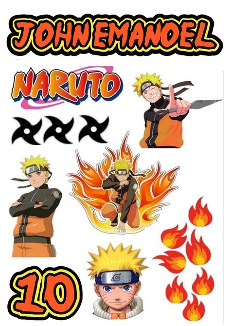 Naruto Cake Topper Printable, Bolo Naruto, Baby Boy Cake Topper, Naruto Birthday, Kids Cake Toppers, Crescent Cookies, Diy Cake Topper Birthday, 15th Birthday Cakes, Photo Cake Topper