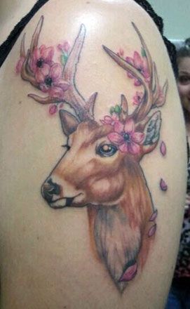 nature tattoo inspiration Deer Tattoo Meaning, Deer Tattoos, Doe Tattoo, Worlds Best Tattoos, Deer Tattoo, Leg Sleeve Tattoo, Tattoo Magazines, Nature Tattoos, Tattoo Stencils