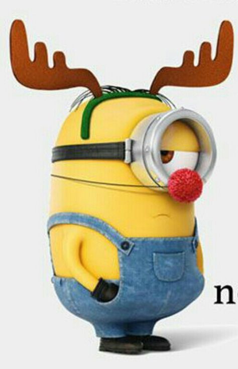 SAntas New Reindeer! Minion Christmas, Evil Minions, Happy Birthday Minions, Minion Banana, Minions Wallpaper, Minions Despicable Me, Stitch Cartoon, Minions Quotes, Christmas Cartoons