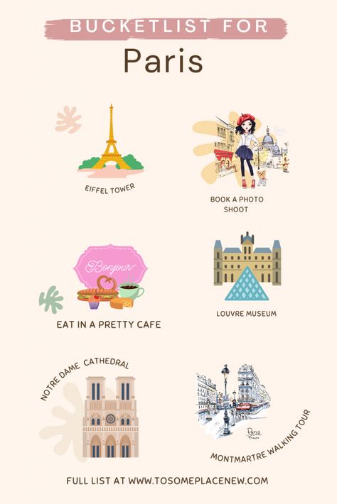 Thing To Do In Paris, Paris List Things To Do In, Paris Bucket List Things To Do In, Disneyland Paris Bucket List, Stuff To Do In Paris, Paris Must Do, Paris To Do, Things To Buy In Paris, Paris To Do List