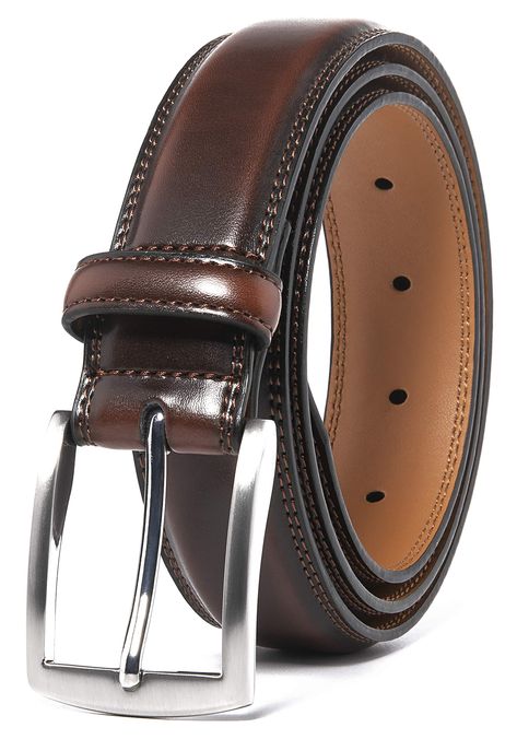 PRICES MAY VARY. 100% Leather Made in the USA and Imported Buckle closure Wet Wipe Clean 100% PURE Genuine leather belt. Fabio Valenti's genuine leather belts are highly constructed for a longer endurance and better upholding. ✔ PRODUCT DIMENSIONS: 1 1/4” strap width; 2 1/4” x 1 3/4” zinc alloy prong buckle. Handmade & Hand Washable ✔ PERFECT FOR ALL: casual, dress, durable, fashion, classic, versatile. Highly Matches dress pants, jeans, khakis, slacks, chinos, twills, or cords. and is the perfe Dress Belts, Mens Belt, Belts For Men, Men Closet, Ideal Man, Casual Belt, Genuine Leather Belt, Creative Branding, Leather Dress