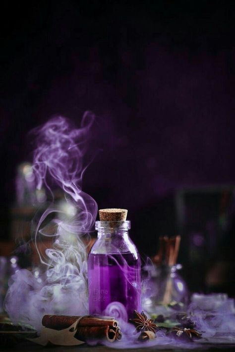 Potion Bottle Photography, Purple Potion Aesthetic, Yzma Aesthetic, Magic Aesthetic Purple, Potion Wallpaper, Purple Magic Aesthetic, Witch Potion, Witchy Wallpaper, Magical Life